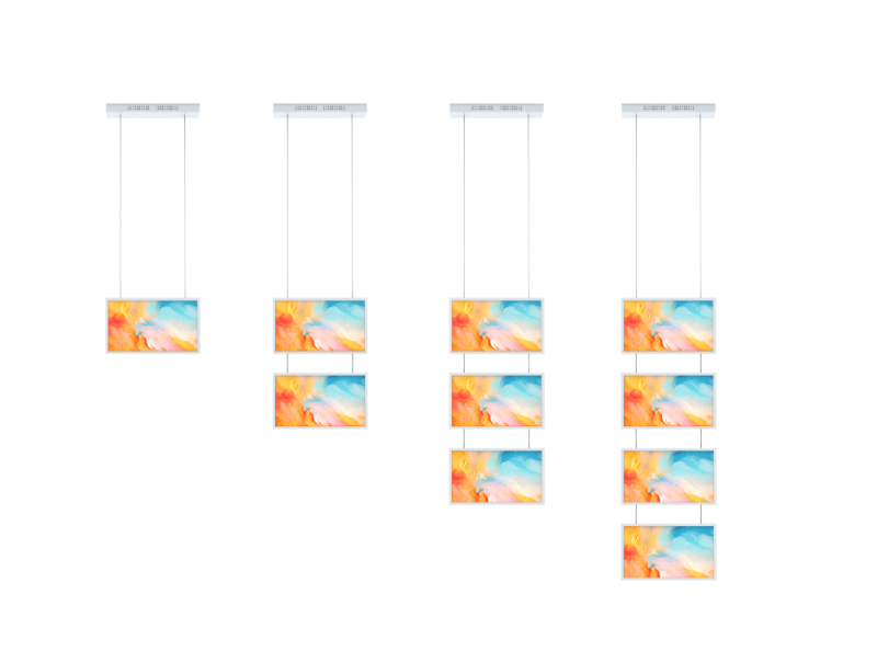 Ceiling Hanging Single Sided Window Facing Display 18.5~27